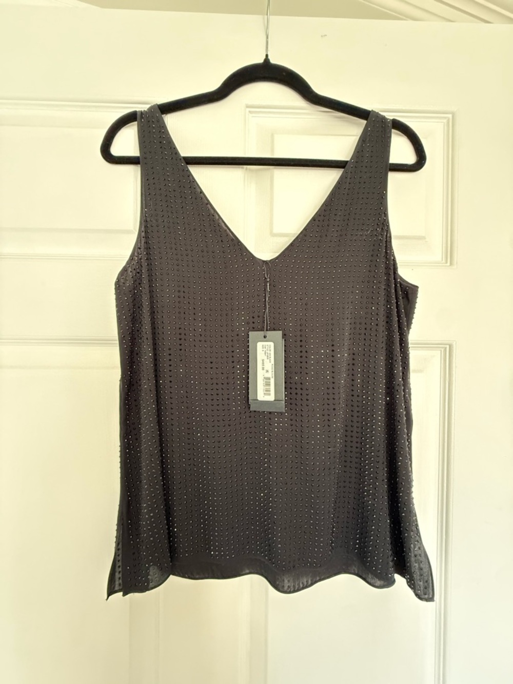 NWT Women's Designer Sleeveless Studded Top